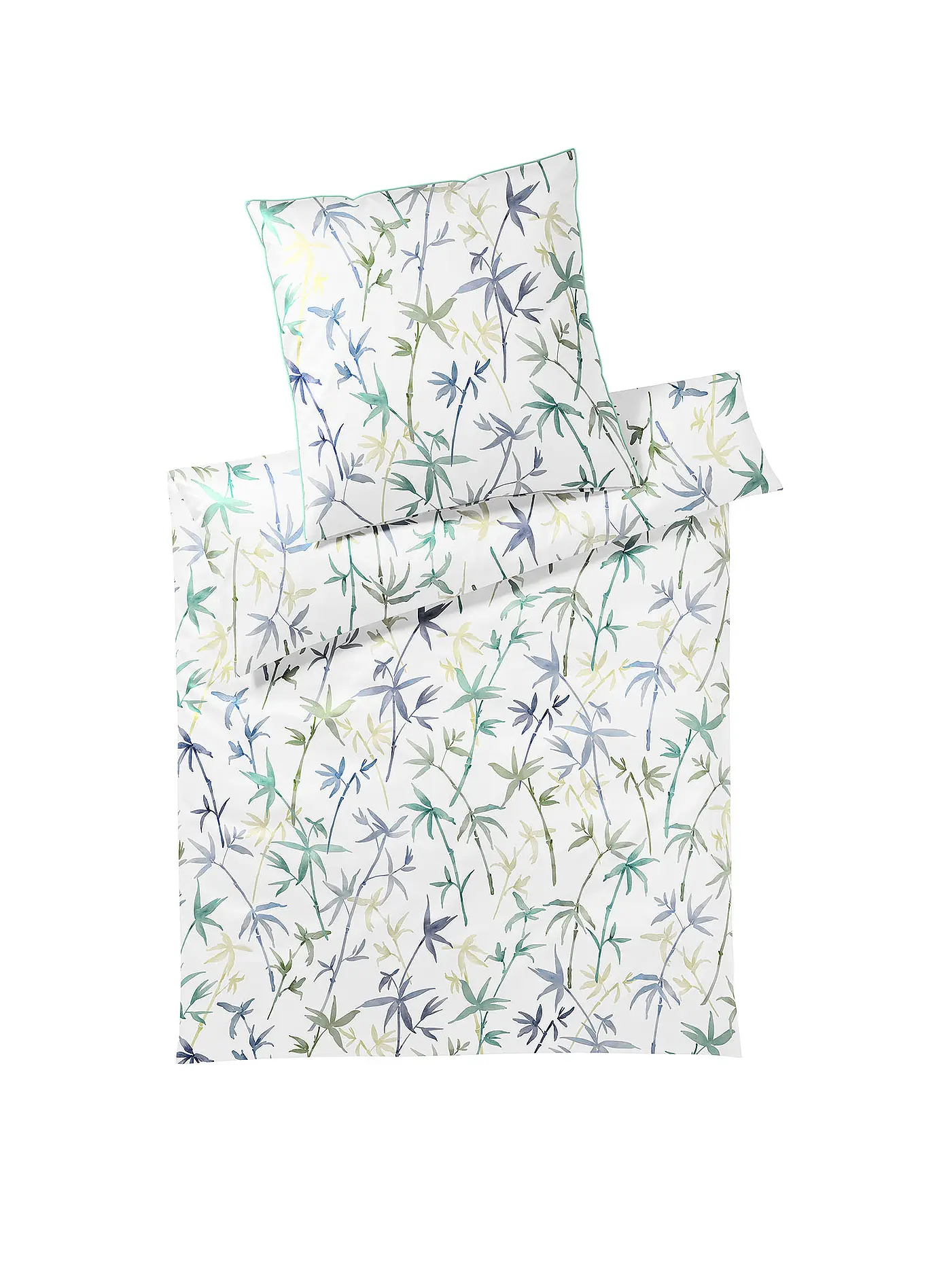 ELEGANTE | Bettwäsche Bamboo 70x90cm / 140x200cm Blaugrün | 